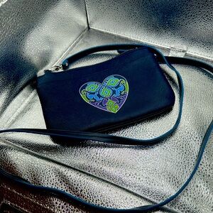 Brighton summer heart crossbody bag- navy blue